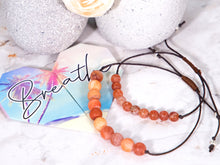 Load image into Gallery viewer, Fire Agate Semi Precious Stone Bracelet, Breathe Bracelet, Count your breaths and relax