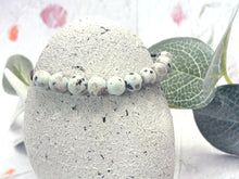 Load image into Gallery viewer, Kiwi Jasper Anxiety Bracelet 10 Breaths Calming Gift for Stress Relief Mindfulness Jewellery, Meditation Aid, Breath Reminder, Fab Teacher Gift