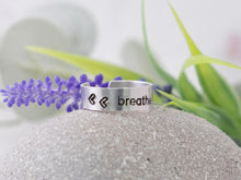 Load image into Gallery viewer, Aluminium Hand-stamped Rings, Breathe Rings