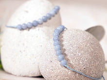 Load image into Gallery viewer, Angelite Bracelet, Baby Blue Breathe Bracelet, Bracelet for calming Anxiety and Stress, Angelite Semi Precious Stone Jewellery