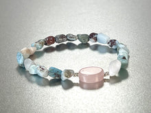 Load image into Gallery viewer, Larimar and Rose Quartz Bracelet