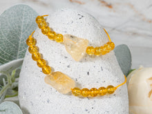 Load image into Gallery viewer, Anxiety Bracelet with Citrine stones for anxiety, stress, meditation, Citrine nugget bracelet, Happy Gift, Unique gift for her, Breathe Bracelet