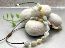 Load image into Gallery viewer, Amazonite Smooth Nugget 10 Breaths Bracelet, Breathe Anxiety Calming Bracelet Gift for her gift for him