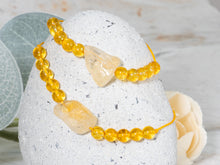 Load image into Gallery viewer, Anxiety Bracelet with Citrine stones for anxiety, stress, meditation, Citrine nugget bracelet, Happy Gift, Unique gift for her, Breathe Bracelet