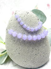 Load image into Gallery viewer, Lilac Faceted Glass Bead 10 Breaths Bracelet for anxiety and stress. 10 Breaths to peace and calm.