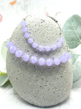 Load image into Gallery viewer, Lilac Faceted Glass Bead 10 Breaths Bracelet for anxiety and stress. 10 Breaths to peace and calm.