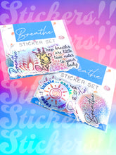 Load image into Gallery viewer, Breathe Holographic Stickers