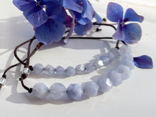 Load image into Gallery viewer, Baby Blue, Star Cut, Aquamarine Breathe 10 Breaths Bracelet for anxiety calming relaxing stress meditation perfect care gift for her just breathe