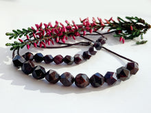 Load image into Gallery viewer, Garnet Semi Precious Stone Rich and Warm Breathe Bracelet for anxiety, calming, meditation and breathing practice ruby festive jewellery