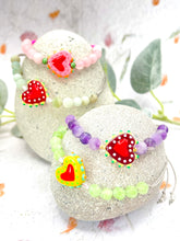 Load image into Gallery viewer, Semi Precious Stone & Glass Heart 10 Breaths Bracelet