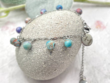 Load image into Gallery viewer, 10 Breaths Chain & Dangle Stone Bracelet, Mindfulness Jewellery for stress and anxi3ty