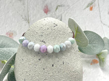 Load image into Gallery viewer, Breathe 10 Breaths Bracelet for Mindfulness, Anxiety and Stress Relief, plain or with Central silver tone circle.