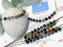 Load image into Gallery viewer, Ocean Jasper Bracelet Anxiety & Stress Gift Mindfulness Breathing Bracelet Calming Crystal Jewellery 10 Breaths Bracelet