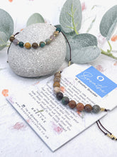 Load image into Gallery viewer, Ocean Jasper Bracelet Anxiety & Stress Gift Mindfulness Breathing Bracelet Calming Crystal Jewellery 10 Breaths Bracelet