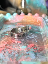Load image into Gallery viewer, Aluminium Hand-stamped Rings, Breathe Rings