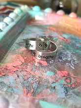Load image into Gallery viewer, Aluminium Hand-stamped Rings, Breathe Rings