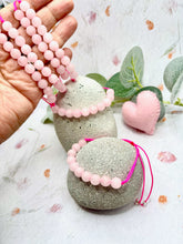 Load image into Gallery viewer, Rose Quartz 10 Breaths Bracelet, Healing Crystal for Love, Calm and Self-Care
