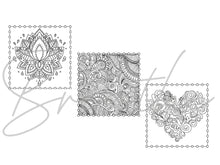 Load image into Gallery viewer, The Breathe PRINT YOUR OWN Blank Colouring In Cards for Peace, Calm and Relaxation, Colour in your own cards, Greeting cards, DIGITAL DOWNLOAD