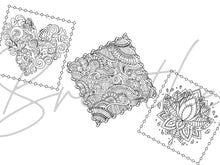 Load image into Gallery viewer, The Breathe PRINT YOUR OWN Blank Colouring In Cards for Peace, Calm and Relaxation, Colour in your own cards, Greeting cards, DIGITAL DOWNLOAD