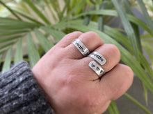 Load image into Gallery viewer, Aluminium Hand-stamped Rings, Breathe Rings