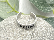 Load image into Gallery viewer, BREATHE Hand Stamped 'DARLING' Aluminium Ring