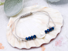 Load image into Gallery viewer, I LOVE YOU to the moon and back, Mother of Pearl, Moon Bracelet for affirmation, declaring love, making a loved one feel special, a wonderful unique gift