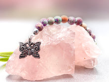 Load image into Gallery viewer, Breathe 10 Breaths Handbag Charm Dangle , key chains, breathe reminder little gift for good mindful health, meditation and relaxation. They are pretty too!!!