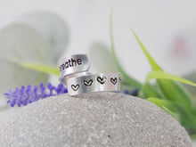Load image into Gallery viewer, Aluminium Hand-stamped Rings, Breathe Rings