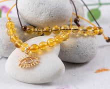 Load image into Gallery viewer, Citrine Semi Precious Stone Bracelet, Summer sun, Breathe Bracelet ~ππ Citrine ππ~
