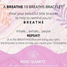 Load image into Gallery viewer, Rose Quartz Stone, Love and Calming Bracelet for stress and anxiety, 10 Breaths Bracelet, Frosted effect, matte