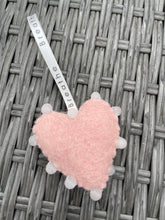 Load image into Gallery viewer, BREATHE PALM BUDDY © - Anxiety, Restful Sleep and breath counting during meditation, Felted Heart with Semi precious stones