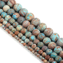 Load image into Gallery viewer, 10 Breaths Mindfulness Bracelet - Blue Green Calsilica Anxiety Relief Bracelet Great for meditation too