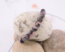 Load image into Gallery viewer, Rhodonite Semi Precious Stone Bracelets in THREE variants