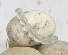 Load image into Gallery viewer, CLEAR QUARTZ, Frosted Semi Precious stone Bracelet - 10 Breaths Bracelet for counting breaths