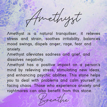 Load image into Gallery viewer, Amethyst Bracelet, One of the best semi precious stones to have, stone bracelet for counting your 10 breaths, for meditation and calm