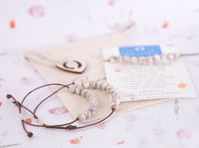 Load image into Gallery viewer, Lotus or Bodhi Bead Bracelet for mindfulness, meditation, calming and anxiety support