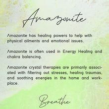 Load image into Gallery viewer, Amazonite Anxiety relieving Bracelet, Breathe Bracelet, Calming Bracelet, 10 Breaths Bracelet -