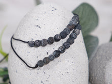 Load image into Gallery viewer, Black Crackle Agate bracelet - Count your breaths and relax
