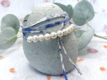 Load image into Gallery viewer, BREATHE Liberty Pearls - 10 Beautiful Pearls on a Feature Iconic Liberty Braid worn THREE ways, Bracelet, Necklace or Anklet - Great for summer or gifting
