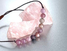 Load image into Gallery viewer, Lepidolite 10 Breaths Anxiety Bracelet , Calming and Stress busting, Makes  a great gift, beautiful unique semi precious stone
