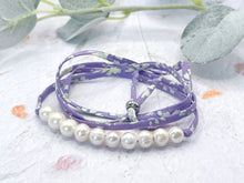 Load image into Gallery viewer, BREATHE Liberty Pearls - 10 Beautiful Pearls on a Feature Iconic Liberty Braid worn THREE ways, Bracelet, Necklace or Anklet - Great for summer or gifting
