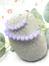 Load image into Gallery viewer, Lilac Faceted Glass Bead 10 Breaths Bracelet for anxiety and stress.  10 Breaths to peace and calm.
