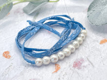 Load image into Gallery viewer, BREATHE Liberty Pearls - 10 Beautiful Pearls on a Feature Iconic Liberty Braid worn THREE ways, Bracelet, Necklace or Anklet - Great for summer or gifting

