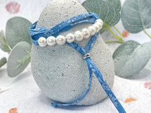 Load image into Gallery viewer, BREATHE Liberty Pearls - 10 Beautiful Pearls on a Feature Iconic Liberty Braid worn THREE ways, Bracelet, Necklace or Anklet - Great for summer or gifting
