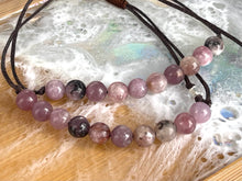 Load image into Gallery viewer, Lepidolite 10 Breaths Anxiety Bracelet , Calming and Stress busting, Makes  a great gift, beautiful unique semi precious stone
