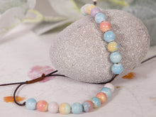 Load image into Gallery viewer, Pastel Shades Bracelet, M0NG0LIAN ALXA AGATE, Semi precious stone Breathe Bracelet for calming anxiety
