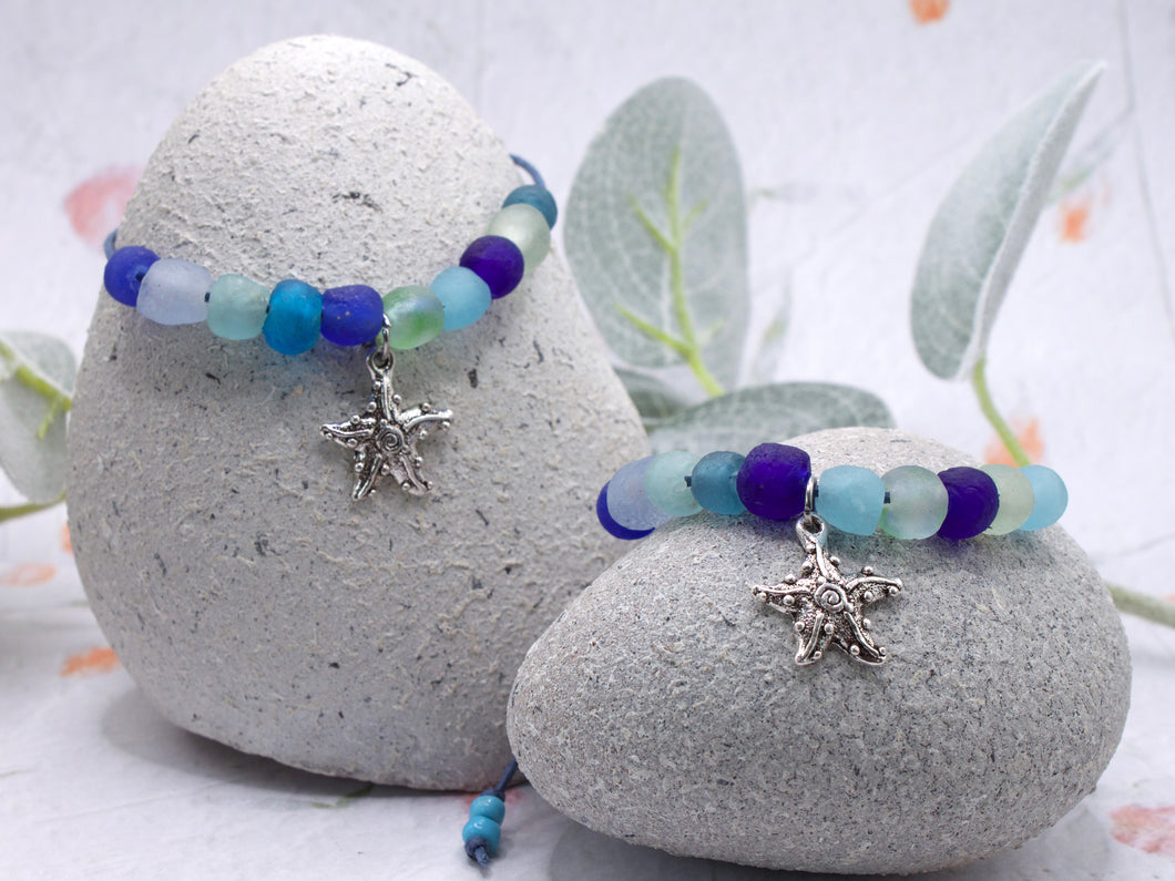 African Glass Beaded 10 Breaths Bracelet
