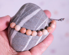 Load image into Gallery viewer, Peach Aventurine Anxiety Bracelet - Breathe Bracelet, Mental Health, Pantone colour of the Year 2024

