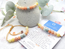 Load image into Gallery viewer, Pastel Ombre Glass Bead 10 Breaths Bracelet,  Mindfulness Jewellery
