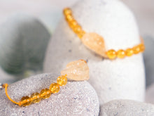 Load image into Gallery viewer, Anxiety Bracelet with Citrine stones for anxiety, stress, meditation, Citrine nugget bracelet, Happy Gift, Unique gift for her, Breathe Bracelet
